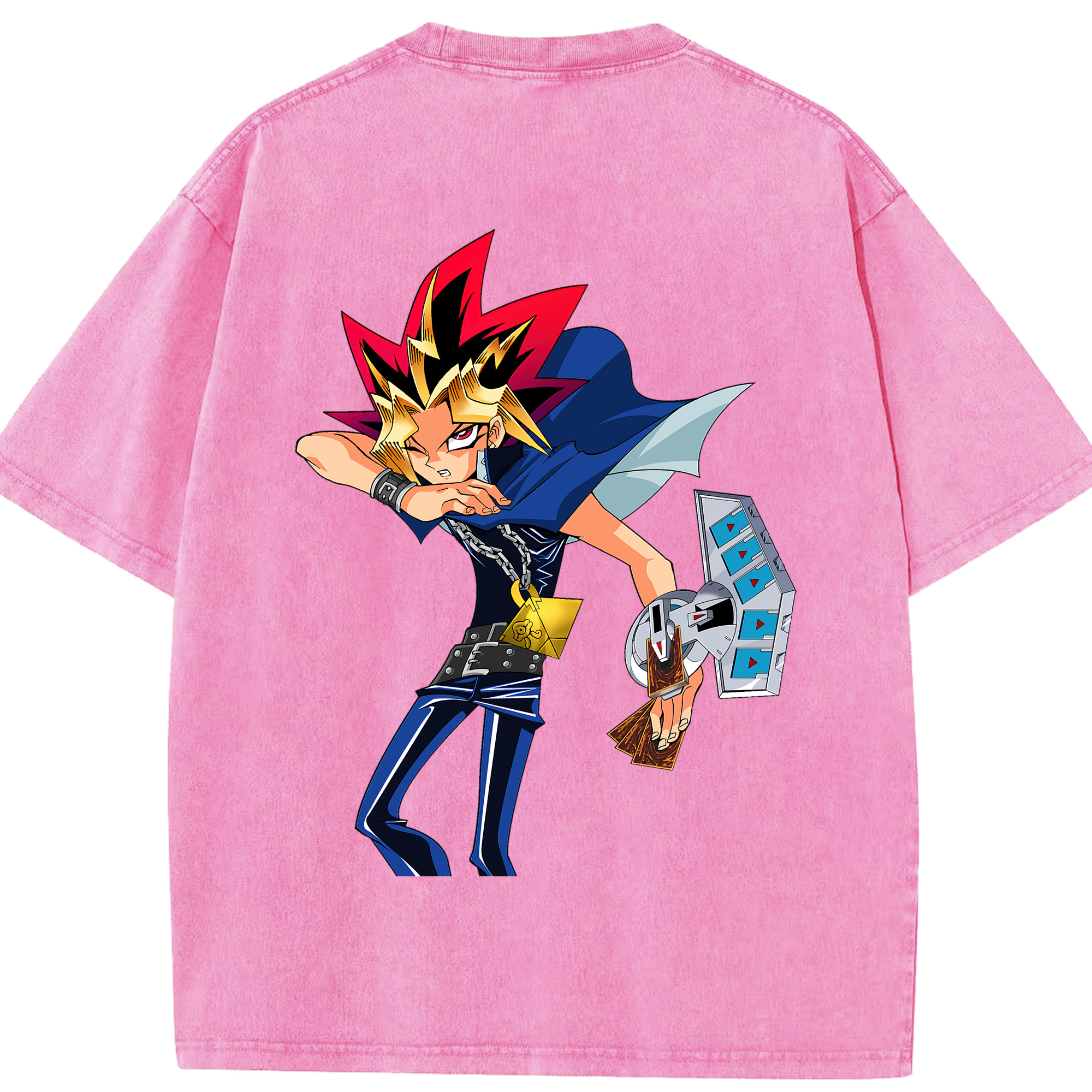 （画像用） 遊☆戯☆王 Yu-Gi-Oh! 綿100% ヴィンテージ風 半袖Tシャツ（背面プリント）